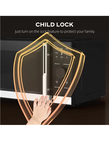 HOMCOM 23L 800W Microwave Oven, Digital Solo Microwave with 10 Power Levels, Automatic Defrost, 8 Auto Cook Menus, 60 Minutes Ti