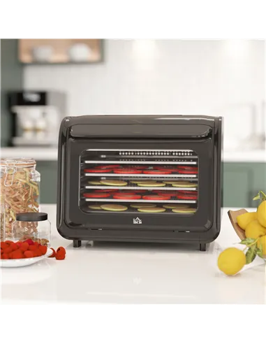 HOMCOM 35-70°C Six-Tray Food Dehydrator - Black