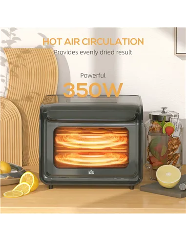 HOMCOM 35-70°C Six-Tray Food Dehydrator - Black