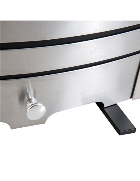 HOMCOM 2KW Stainless Steel Electric Fireplace Pebble Burning Effect Heater Fire Flame Indoor Stove LED Lighting