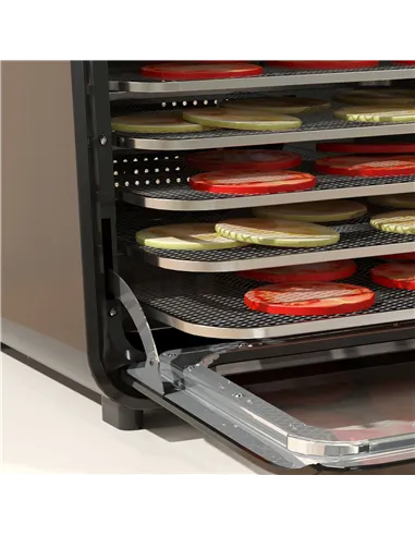 HOMCOM 35-70°C Six-Tray Food Dehydrator - Black