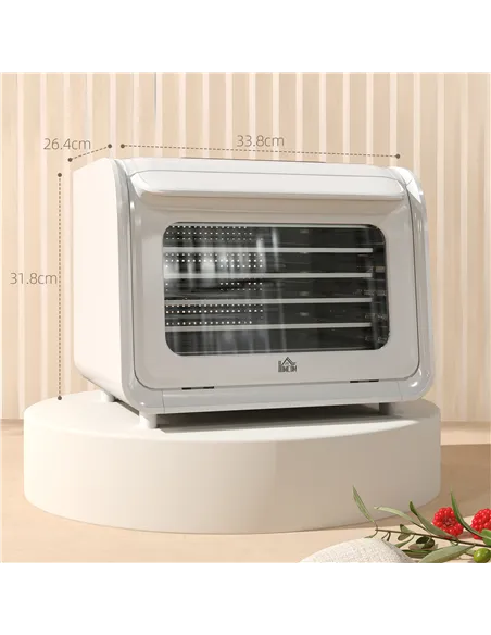 HOMCOM 35-70°C Six-Tray Food Dehydrator - White