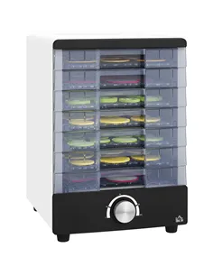 HOMCOM Seven Tray, 40-70°C Food Dehydrator - White