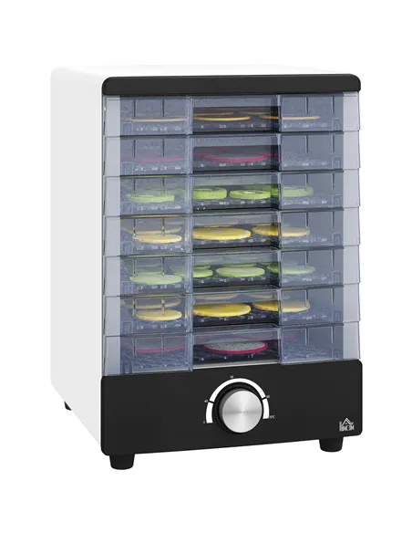 HOMCOM Seven Tray, 40-70°C Food Dehydrator - White