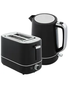 HOMCOM Kettle and Toaster Set, 1.7L 3000W Fast Boil Kettle & 2 Slice Toaster Kitchen Set with 6 Level Browning Controls, Defrost