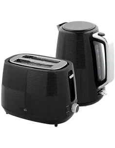 HOMCOM Kettle and Toaster Set, 1.7L 3000W Fast Boil Kettle & 2 Slice Toaster Kitchen Set with 7 Level Browning Controls, Defrost