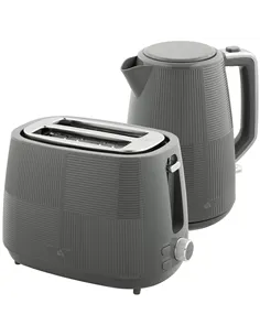 HOMCOM Kettle and Toaster Set, 1.7L 3000W Fast Boil Kettle & 2 Slice Toaster Kitchen Set with 7 Level Browning Controls, Defrost