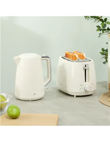 HOMCOM Kettle and Toaster Set, 1.7L 3000W Fast Boil Kettle & 2 Slice Toaster Kitchen Set with 7 Level Browning Controls, Defrost