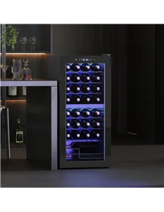 HOMCOM 32 Bottle Dual Zone 5-18℃ Wine Fridge - Black 2