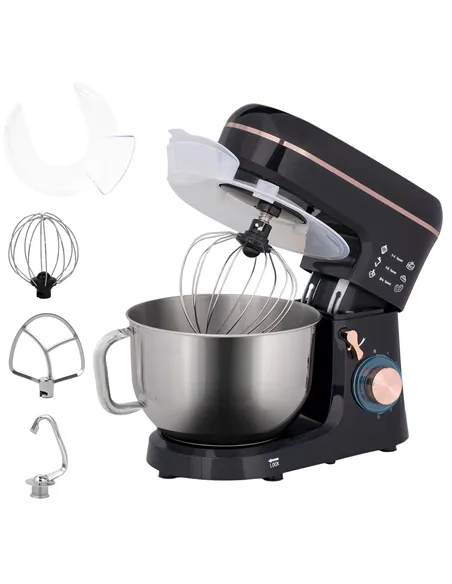 HOMCOM Stand Mixer, 5L Food Mixer for Baking, 6 Speeds and Pulse Setting, 1400W Cake Electric Kitchen Mixer with Dough Hook, Whi
