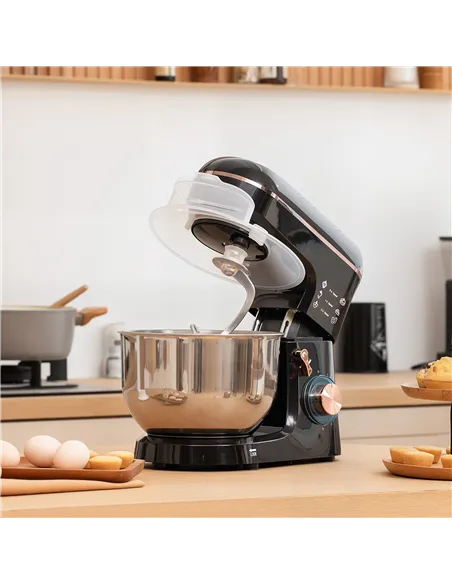 HOMCOM Stand Mixer, 5L Food Mixer for Baking, 6 Speeds and Pulse Setting, 1400W Cake Electric Kitchen Mixer with Dough Hook, Whi