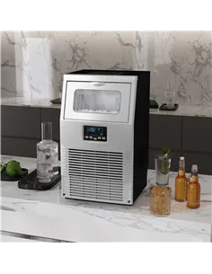 HOMCOM Commercial Ice Maker Machine, Freestanding Industrial Ice Cube Maker with Digital Control, Ice Scoop, Self-cleaning, 4kg  2