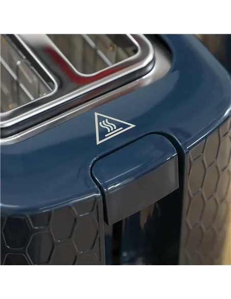 HOMCOM 1.7L 3000W Fast Boil Kettle & 2 Slice Toaster Set, Kettle and Toaster Set with Auto Shut Off, Browning Controls, Blue