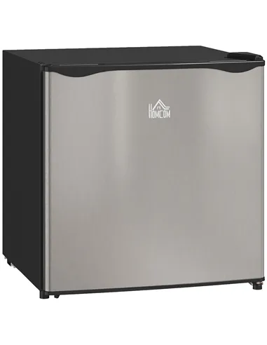 HOMCOM 46 Litre Table Top Mini Fridge, Small Fridge with Ice Box, Reversible Door, Adjustable Temperature and Legs for Bedrooms,