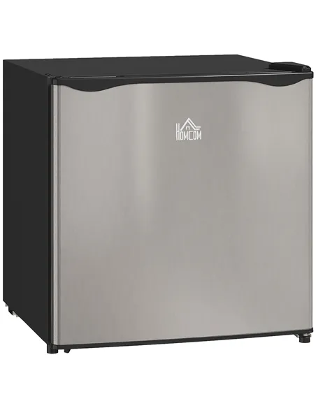 HOMCOM 46 Litre Table Top Mini Fridge, Small Fridge with Ice Box, Reversible Door, Adjustable Temperature and Legs for Bedrooms,