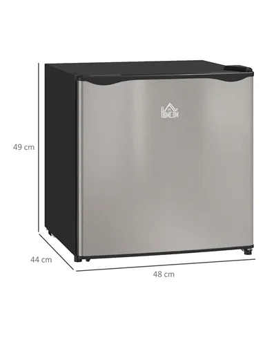 HOMCOM 46 Litre Table Top Mini Fridge, Small Fridge with Ice Box, Reversible Door, Adjustable Temperature and Legs for Bedrooms,