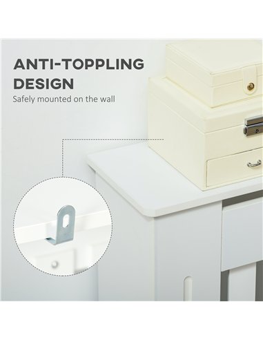 HOMCOM Slatted Radiator Cover Painted Cabinet MDF Lined Grill in White (172L x 19W x 81H cm)