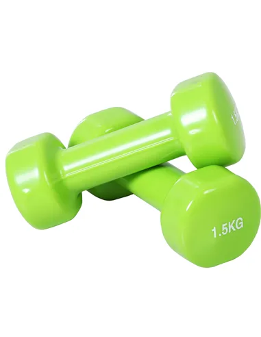 HOMCOM 10KG Dumbbells Set with Carry Case, Hand Weights for Women and Men Home Gym Weight Lifting Training, Red, Yellow, Green, 