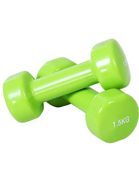 HOMCOM 10KG Dumbbells Set with Carry Case, Hand Weights for Women and Men Home Gym Weight Lifting Training, Red, Yellow, Green, 