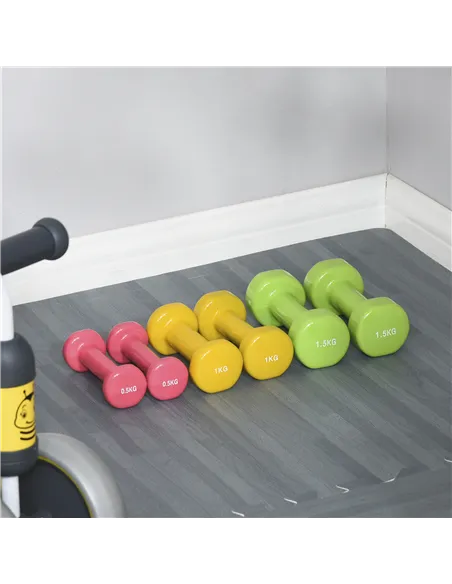 HOMCOM 6Kg Dumbbell Set, Fitness Weight Set for Men and Women, Home Gym Workout
