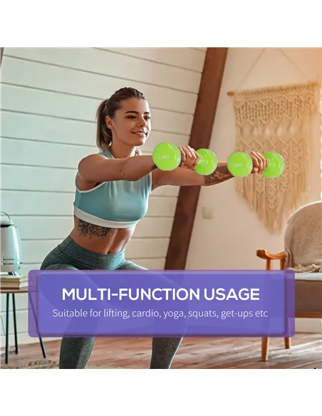 HOMCOM 6Kg Dumbbell Set, Fitness Weight Set for Men and Women, Home Gym Workout