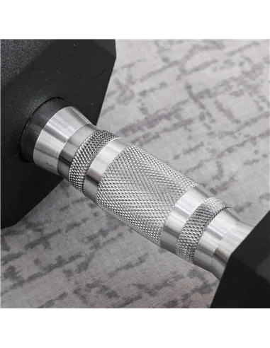 HOMCOM 2x12.5kg Rubber Hex Dumbbell Portable Hand Weights Dumbbell Home Gym Workout Fitness Hand Dumbbell