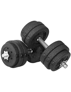 HOMCOM 30KG Adjustable Dumbbells Set, Hand Weights Set for Home Gym Weight Lifting Training