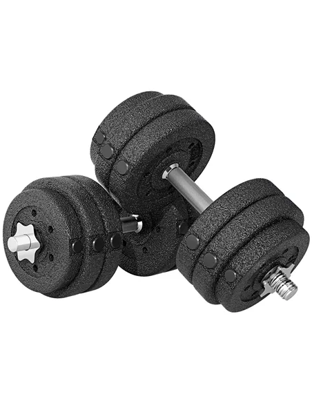 HOMCOM 30KG Adjustable Dumbbells Set, Hand Weights Set for Home Gym Weight Lifting Training