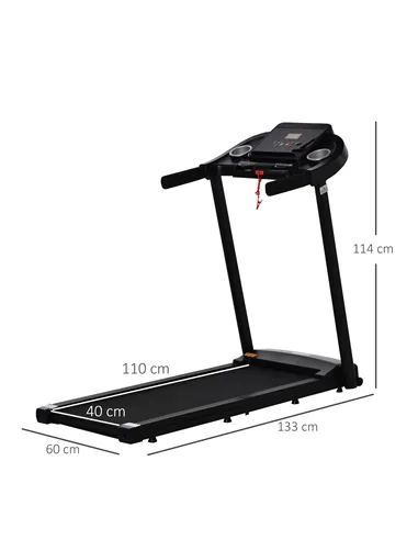 HOMCOM Treadmill Electric Motorised Running Machine w/ LED Display