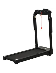 HOMCOM 600W Foldable Steel Motorised Treadmill Running Machine w/ LCD Monitor Black