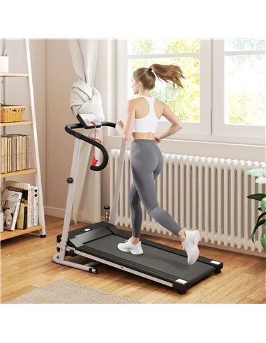 HOMCOM Folding Treadmill with Incline, Walking Pad Treadmill for Home, 1-10km/h Under Desk Running Machine with LCD Display and 