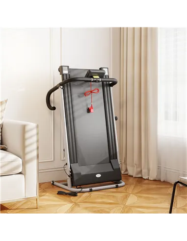 HOMCOM Folding Treadmill with Incline, Walking Pad Treadmill for Home, 1-10km/h Under Desk Running Machine with LCD Display and 