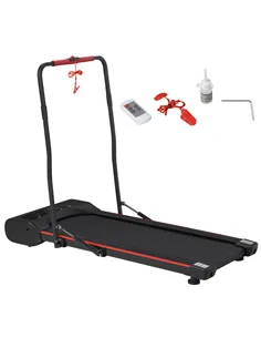 HOMCOM Foldable Walking Machine Treadmill 1-6km/h with LED Display & Remote Control Exercise Fitness for Home Office