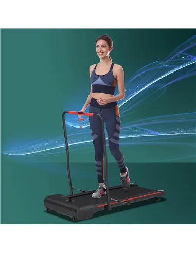 HOMCOM Foldable Walking Machine Treadmill 1-6km/h with LED Display & Remote Control Exercise Fitness for Home Office