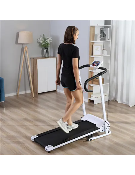 HOMCOM Folding Treadmill with Incline, Walking Pad Treadmill for Home, 1-10km/h Under Desk Running Machine with LCD Display and 