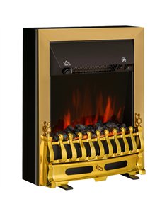 HOMCOM Electric Fireplace LED Light Complete Fire Place Heating Indoor Heater Coal Burning Flame Effect Heat 2000W Max