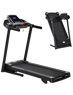 HOMCOM Folding Treadmill, 2.0HP Incline Treadmill Running Machine, 12.8 km/h, with LED Display, Manual Incline, 12 Preset Progra