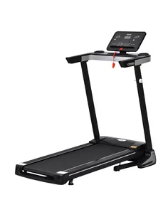 HOMCOM Folding Treadmill for Home Motorised Running Machine w/ LCD Display Black