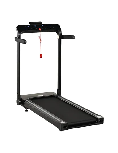 HOMCOM Folding Treadmill, 1.85HP Installation-Free Walking Jogging Running Machine, 12KM/H with 12 Pre-Programs and LED Display 