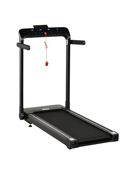 HOMCOM Folding Treadmill, 1.85HP Installation-Free Walking Jogging Running Machine, 12KM/H with 12 Pre-Programs and LED Display 