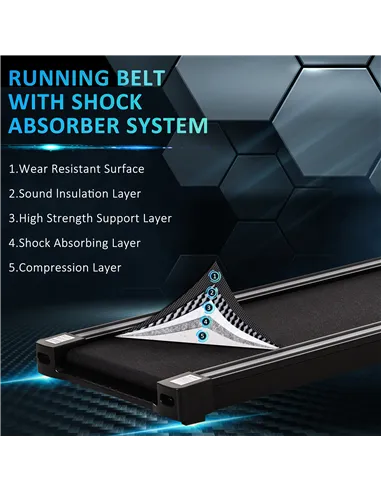 HOMCOM Folding Treadmill, 1.85HP Installation-Free Walking Jogging Running Machine, 12KM/H with 12 Pre-Programs and LED Display 