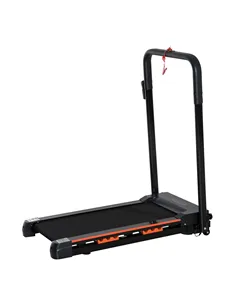 HOMCOM Steel Folding Motorized Home Treadmill w/ LCD Monitor Black