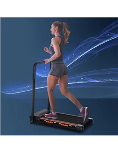 HOMCOM Steel Folding Motorized Home Treadmill w/ LCD Monitor Black 2