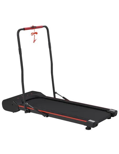 HOMCOM Foldable Walking Machine Treadmill 1-6km/h with LED Display & Remote Control Exercise Fitness for Home Office