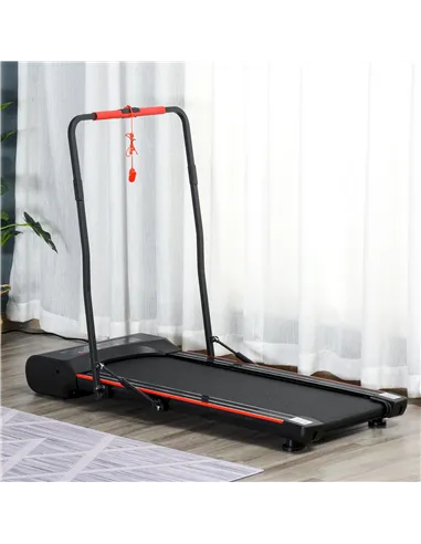 HOMCOM Foldable Walking Machine Treadmill 1-6km/h with LED Display & Remote Control Exercise Fitness for Home Office