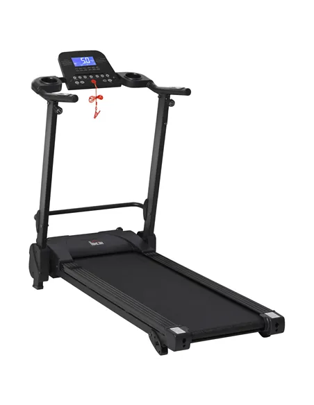 HOMCOM 2.5HP 14Km/h Manual Incline Electric Running Machine Motorized Treadmill Folding, MP3 & USB Player, 12 Preset Programs, 5