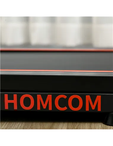 HOMCOM Foldable Walking Treadmill, with LED Display and Wheels, for Home, Office, Gym, Red