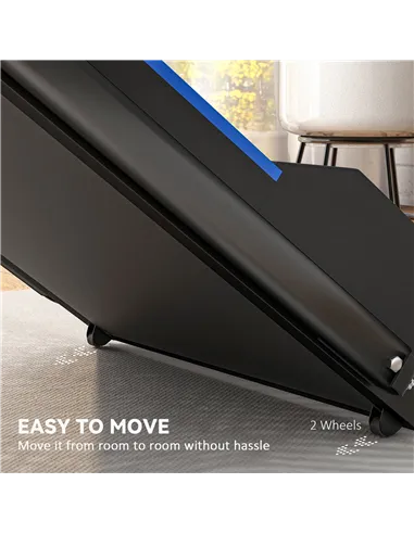 HOMCOM Folding Motorised Home Treadmill Walking Machine with LCD Monitor, Blue