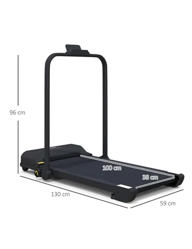 HOMCOM 2.5HP Walking Pad Treadmill, Folding Under Desk Treadmill, Walking Machine, 1-10km/h, with Remote Control