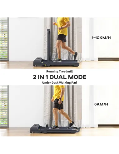 HOMCOM 2.5HP Walking Pad Treadmill, Folding Under Desk Treadmill, Walking Machine, 1-10km/h, with Remote Control